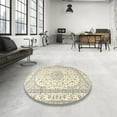 thumbnail image 4 of Ahgly Company Machine Washable Indoor Rectangle Traditional Vanilla Gold Area Rugs, 5' x 8', 4 of 7