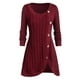 thumbnail image 1 of Puntoco-suéter de talla grande para mujer, tops asimétricos de manga larga con botones lisos, liquidación de Navidad Puntoco Puntoco-5084, 1 of 5