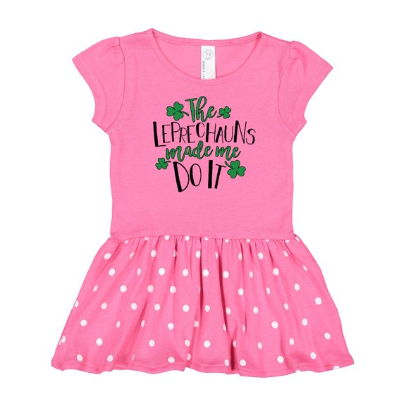 Inktastic St. Patrick's Day The Leprechauns Made me Do It Gift Baby Girl Dress