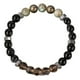 thumbnail image 2 of Pulsera para hombre y mujer con cuentas elásticas de cristal negro, joya con energía positiva para uso diario, 2 of 7