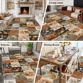 thumbnail image 5 of Area Rug for Living Room, Floral Patchwork Non-Slip Indoor Large Carpet for Bedroom/Dining Room, Vintage Country Geometric Flower Washable Low-Profile Rectangle Floor Runner Rugs - 6 x 9 Ft, 5 of 8