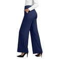 thumbnail image 5 of Laqbezok Women's High Waist Flare Yoga Pants, Bootcut Work Trousers with Pockets, Athletic Dress Slacks for Office & Gym, 5 of 7