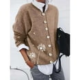 thumbnail image 2 of QASIEATN Fall Coats for Graceful Ladies Fashion, Long Sleeve Printed Button Cardigan Jacket, Womens Winter Tops, 2 of 3