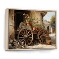 thumbnail image 2 of Designart "Vintage Wheels Brown Old Cart Nostalgia I" Transportation Floater Framed Wall Art Living Room, 2 of 7