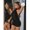 Black, variant on Black X GloRilla High Neck Backless Ruffle Mini Bodycon Dress Club Night