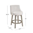 thumbnail image 3 of Hillsdale Furniture Stonebrooke Wood and Upholstered Counter Height Swivel Stool, Champagne, 3 of 14