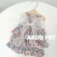 thumbnail image 6 of shenmeida Cat Dresses Puppy Flower Dress, Summer Floral Princess Dress, Cute Camisole Tutu Skirt for Small Medium Girl Cats Clothes, 6 of 7