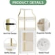 thumbnail image 3 of 5-tier industrial de esquina bar gabinete removable glass rack adjustable estantes glass doors baffle gold finish con light para de esquina wine y liquor almacenamiento, 3 of 8