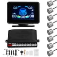 thumbnail image 1 of Riwcyla Car Parking Sensor Reversing Radars System Front & Rear Support Sound Warning/Buzzer/Mute with 8 Parking Sensors Distance Detection LCD Distance Display Volumes Adjustable, 1 of 5
