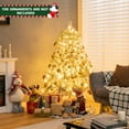 thumbnail image 2 of Costway 4.5ft Pre-Lit Premium Snow Flocked Hinged Artificial Christmas Tree w/150 Lights, 2 of 10