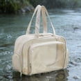 thumbnail image 6 of Wzzjkit Dry Bag Wet Dry Separation 14.2x9.8x5.9 Inch, Waterproof PVC Travel Toiletry Bag, Portable Storage Bag for Gym Swimming Beach, Large Capacity Bag with Wide Tote Strap, 6 of 6