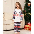 thumbnail image 6 of WIBACKER Kids Merry Christmas Pajamas Long Sleeve Holiday Pjs Set Toddler Boys Girls Xmas Snowflake Reindeer Jammies 2-14 Years, 6 of 6