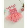 Newborn Baby Girls Romper Dress Tieup Sleeveless Butterfly Print Tulle