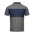 thumbnail image 3 of WAVSUF Lapel Polos Men Soft Pique polo Shirt Button T-Shirt Navy Size 2XL, 3 of 4