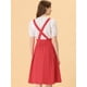 thumbnail image 4 of INSPIRE CHIC Vestido General De Cintura Elástica Con Tirantes Y Tirantes Para Mujer rojo S, 4 of 5