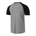 thumbnail image 4 of IYTR Mens T Shirts Summer Patchwork Short Sleeve T Shirts Fashion 3-button Round Neck T-shirts Classic Outdoor Athletic T-shirts Dark Gray XXL, 4 of 5