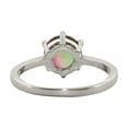 thumbnail image 5 of 1ct Round Pink & Green Watermelon Tourmaline Silver Ring, Size 6 1RPGWTSRS6, 5 of 5