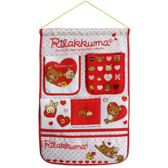 BN-WH022 Bear and Heart Red/Wall Hanging/ Wall Organizers / Wall Baskets / Hanging Baskets