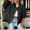 Black, variant on Dpytoraw Women's Solid Color Zippered Hooded Sweater Cozy Long Sleeve Winter Jacket With Button Detail