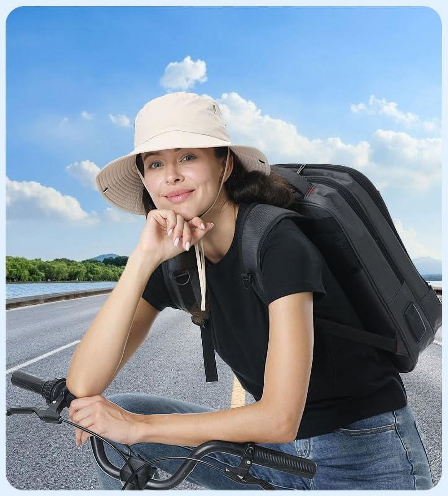 Bucket Hats for Adult Men Women Sun Protection Suitable for Leisure Cycling Bike Helmet (Non-Professional) Mountain Hiking Fishing