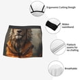 thumbnail image 3 of Pofeuu Jungle Meditating Lion Print Men’s Boxer Briefs, Moisture-Wicking Underwear, Regular,Trunk-Large, 3 of 5
