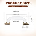 thumbnail image 2 of Uxcell Leather Luggage Handle, Replacement Strap Handle for Handbag White, Bronze 4 Count, 2 of 7