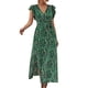 thumbnail image 1 of Gibobby Vestidos para Mujer Casuales Vestidos casuales de verano para mujer Vestido de manga corta con estampado de flores Vestido casual de playa(Verde,G), 1 of 5