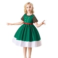 thumbnail image 2 of LOVZFMLL Robe Longue Extensible à Manches Courtes Imprimée Scintillante pour Tout-Petits Enfants avec Poches, 2 of 9