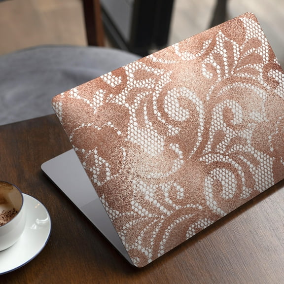 DesignSkinz Rose Gold Lace Pattern 14 Full-Body Skin Decal Wrap Cover for MacBook 12" Retina (A1534)
