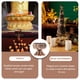 thumbnail image 3 of Exquisito candelabro budista con forma de loto, soporte para velas de escritorio, soporte para lámpara de mantequilla, 3 of 8