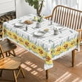 thumbnail image 2 of Spring Summer Tablecloth 60x120 Inch Rectangular, Buffalo Plaid Sunflower Eucalyptus Floral Table Cover for Party Picnic Dinner Decor, 2 of 6