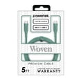 thumbnail image 3 of Liquipel Powertek USB-C to USB-C Woven Cable - Green, 3 of 7