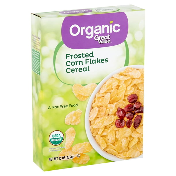 Great Value Frosted Corn Flakes Cereal, 15 oz