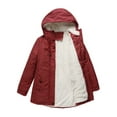 thumbnail image 5 of Lumento Women Winter Parkas Coat Causal Hooded Jacket Thicken Fleece Overcoat Outerwear, 5 of 6