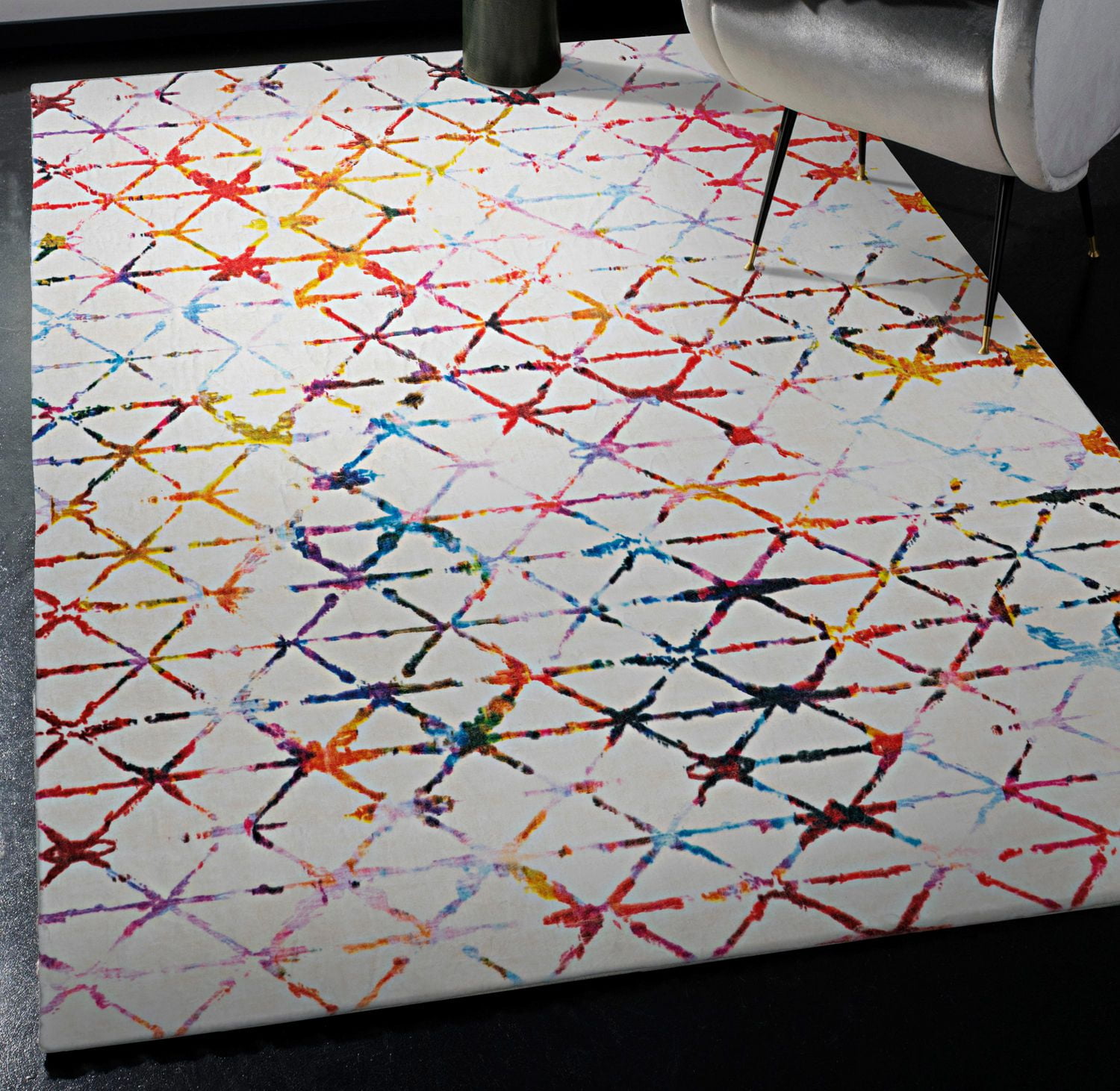 Motif Printed Faux Rabbit Felix Ivory & Multi 5 ft. x 7 ft. Area Rug