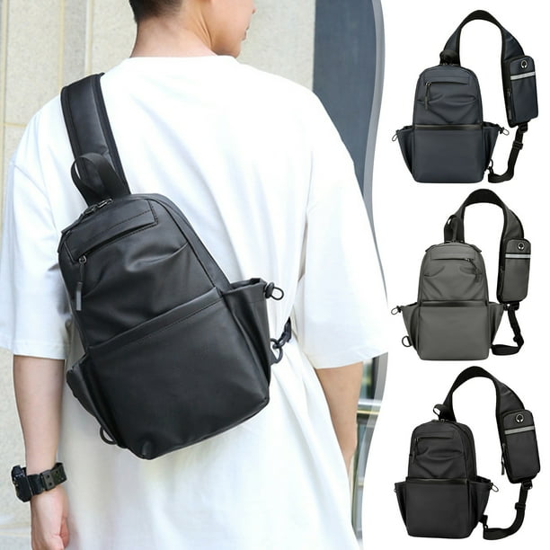 XWSHYW Contenedores de Almacenamiento Pernos de Pechos y Mochila Multifuncional Paras Deportes y Ocios, Ligeros y Modernos, Bolso Bandolera de Moda y Estudiantes de Hombre