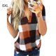 thumbnail image 1 of Sonducket Camisa de manga corta con cuello en V y estampado a cuadros para mujer Prendas para la parte del cuerpo amarillo 5XL Sonducket AP001851-32, 1 of 3