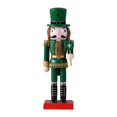 thumbnail image 1 of DecoracióN Cascanueces Figura de Madera Cascanueces Verde Roral Figuras DíA de San Patricio Cascanueces, 1 of 5