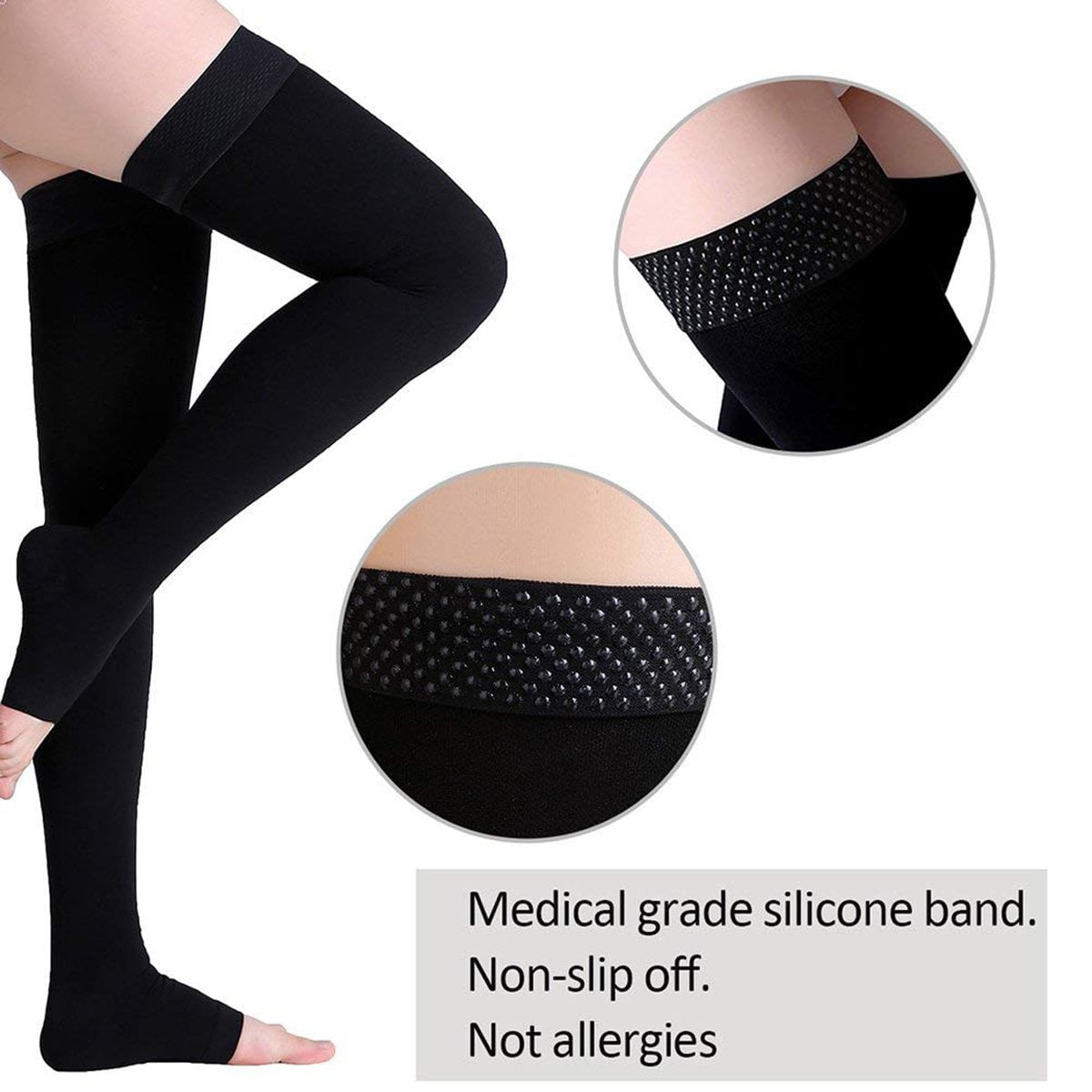 New Compression Thigh High Stockings 2332mmHg Relief Support Prevent