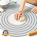 

Pastry Mat for Rolling Dough Silicone Pastry Kneading Mat Board with Measurements Marking BPA Free Food Grade Non-stick Non-slip Rolling Dough Baking Mat