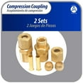thumbnail image 6 of Appli Parts APWF-100BC 1/4 in Brass Compression Fitting reduction coupling for in line water filter with Male 3/8 in NPT connection for Copper or PVC tubing, 6 of 7