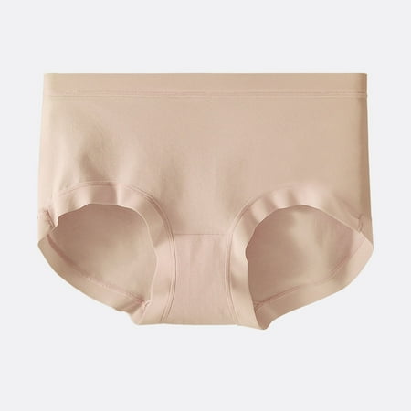 Akafmk Plus Size Underwear for Women High Waisted Briefs Silk Elastic Seamless Large Size Comfortable Breathable Underwear Panties  Sizes M-2XL