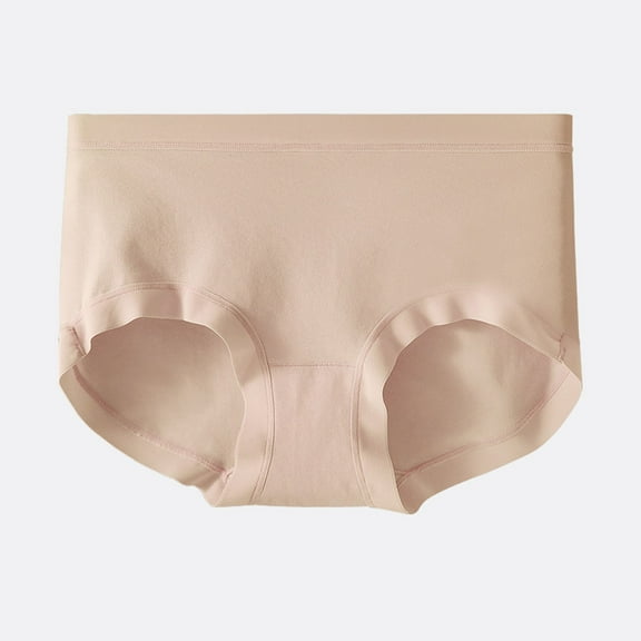 TMOYZQ Womens Seamless Underwear Breathable Full Coverage No Show Briefs Soft High Waisted Seamless Ladies Panties M-2XL