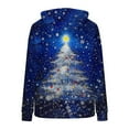 thumbnail image 5 of Lorytime Oversized Fleece Hoodies for Women Christmas Tree Sweatshirt Long Sleeve Pullover with Pocket Loose Tops, 5 of 5