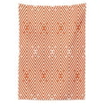 thumbnail image 3 of Ambesonne Burnt Orange Tablecloth Rectangular Table Cover, Bullseye Rhombus, 52"x70", Burnt Orange and White, 3 of 4