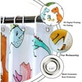 thumbnail image 5 of Kid Dinosaur Shower Curtain, Boys Cute Funny Animals Multicolor Dinosaur Dino Eggs Printed Bathroom Curtain for Bathtub Decor Waterproof Fabric Machine Washable with Hooks,72" Wx84 L, 5 of 6