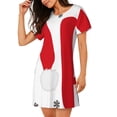 thumbnail image 2 of Disketp HOHOHO Christmas para Camisón Corto de Manga Corta para Mujeres, Camisón Cómodo con Escote Redondo, Bonito y Confortable, 2 of 6