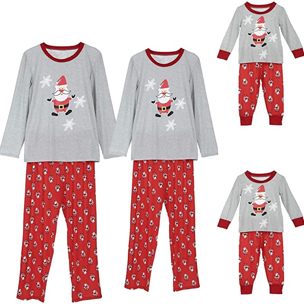 Family Matching Christmas Snowman Pajama Sets Cute Snowman Print Long Sleeve Parent-Child Outfit Home wear