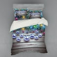 thumbnail image 2 of Ambesonne Christmas Bedding Set 3 Pcs, Vivid Branches on Wooden, Twin, Red Green, 2 of 3