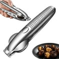 thumbnail image 2 of Chestnut Open Clip,New Chestnut Cutter,Chestnut Peeler Tool,Durable Stainless Steel Chestnut Tool for Kitchen,Easy Nut Opener for Home Users (1 Set),Silver, 2 of 9